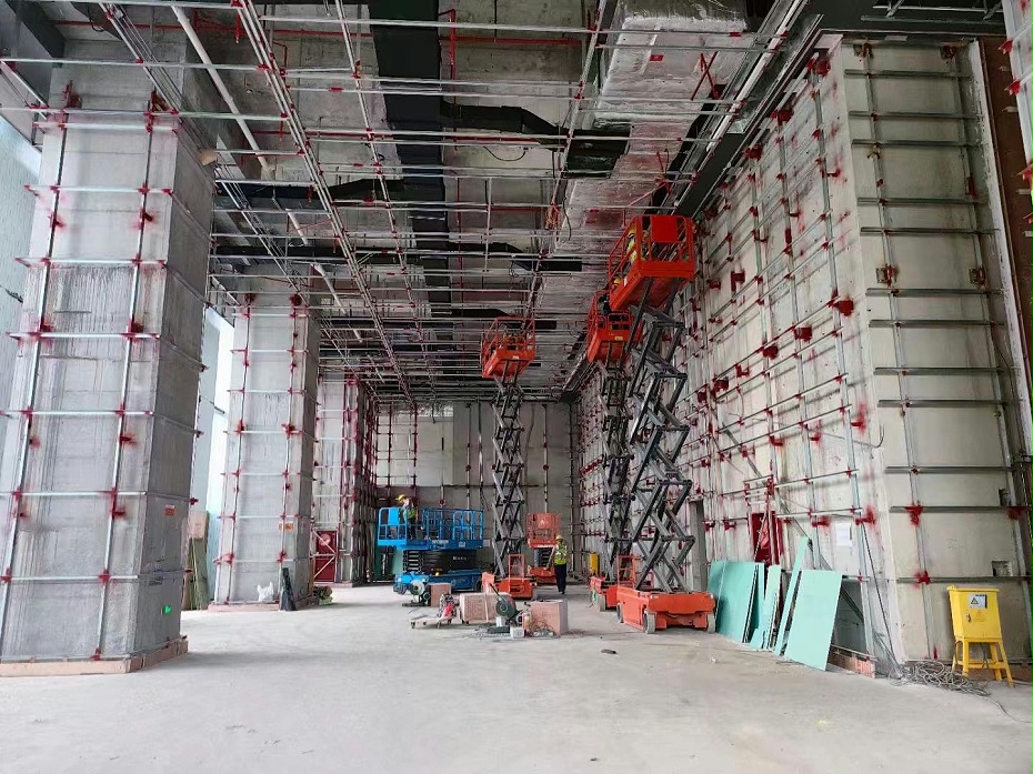 大堂裝修施工現(xiàn)場(chǎng)