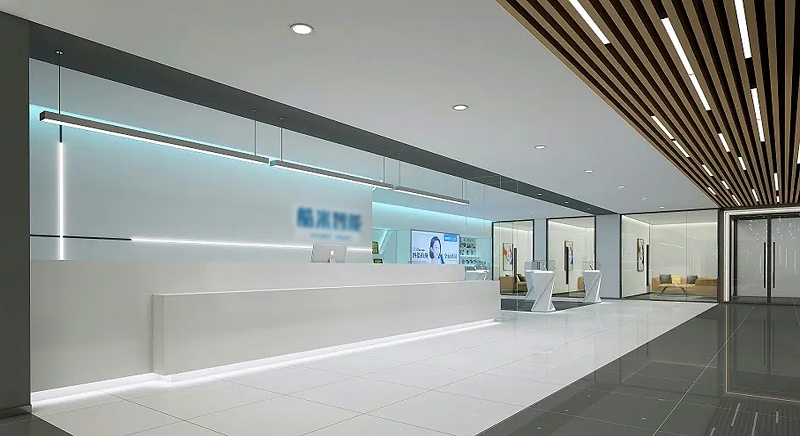 辦公室前廳設(shè)計(jì)效果圖-文豐裝飾