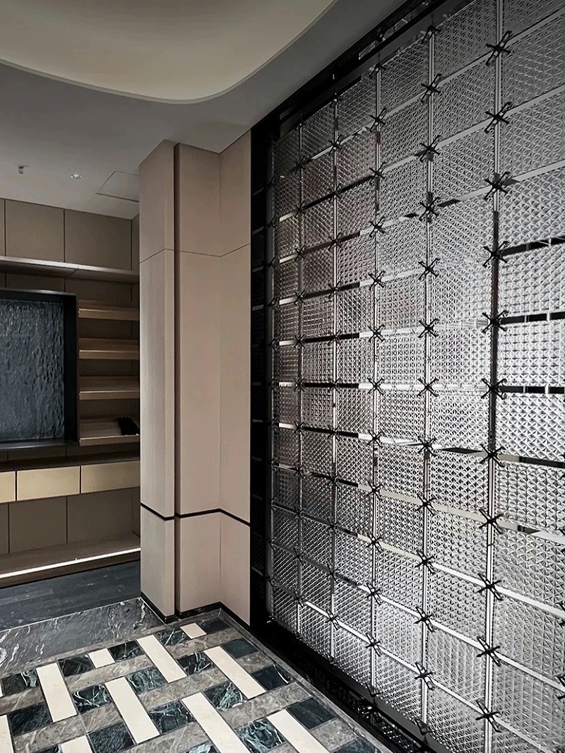 辦公室水晶磚隔斷 -文豐裝飾