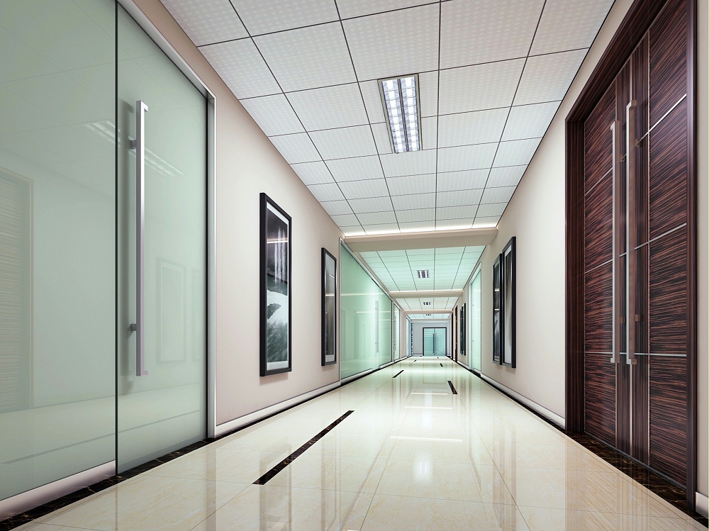 長(zhǎng)園電子辦公室過(guò)道效果圖