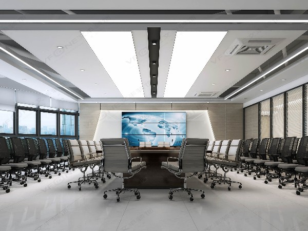 追求現(xiàn)代明快風(fēng)格辦公室裝修_華達微波層次感辦公室裝修設(shè)計效果圖