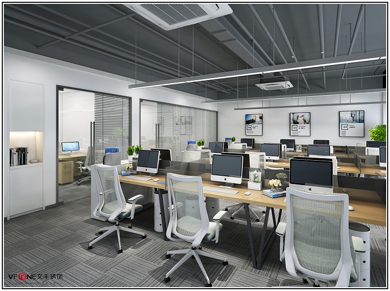 辦公室設(shè)計效果圖-文豐裝飾