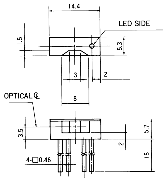 光電傳感器（光學傳感器）OM-2607尺寸規(guī)格