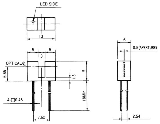 光電傳感器（光學(xué)傳感器）OJ-1102尺寸規(guī)格