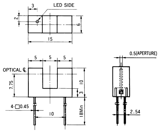 光電傳感器（光學傳感器）OJ-1206尺寸規(guī)格