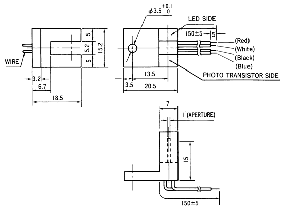 光電傳感器（光學傳感器）OJ-3302尺寸規(guī)格