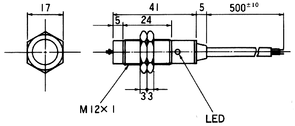 MS-1000接近傳感器（接近開關(guān)）尺寸